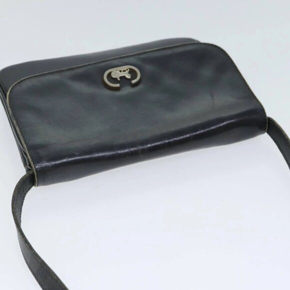 CELINE Shoulder Bag Leather Black Auth 78890 - Picture 4 of 15